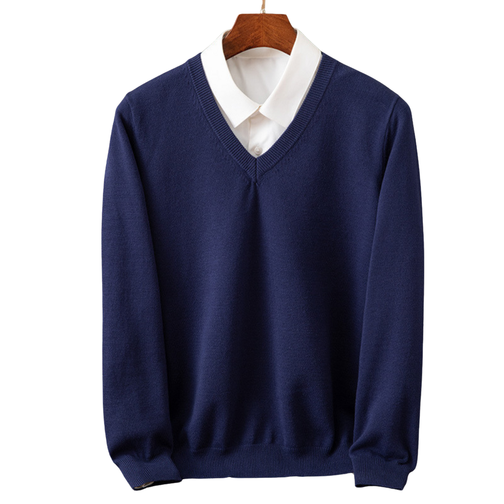 Yanis | Pull V-Neck en Pur pour Hommes