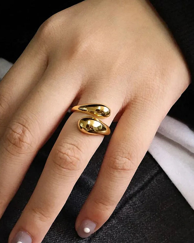 Bague Goutte D'Eau Irrégulière 4