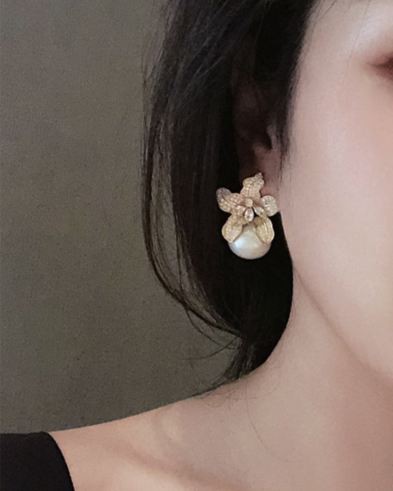 Boucles d'oreilles en perles de lys
