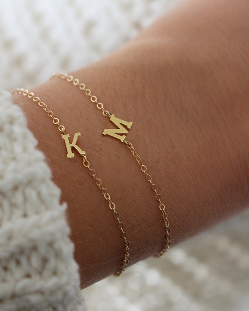 Bracelet simple à lettres 3