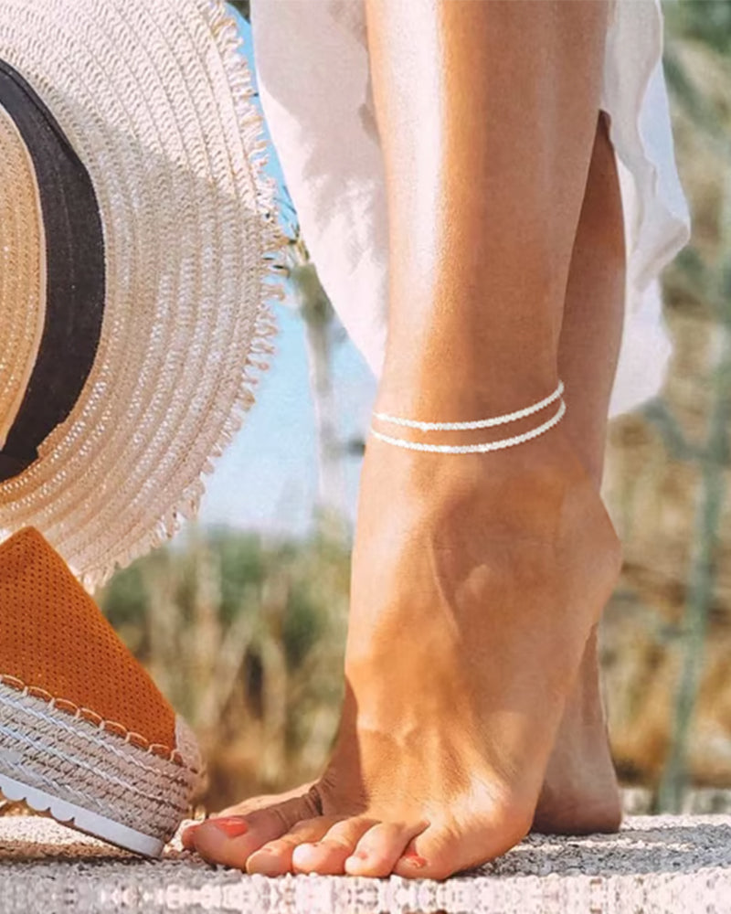 🏖️ Bracelets De Cheville Femme Kc Or & Argent Sterling 2