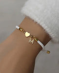 Cœur Initial Charme Lien Branché Bracelet 0