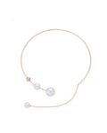 Collier clavicule pour femme avec fausse perle 0