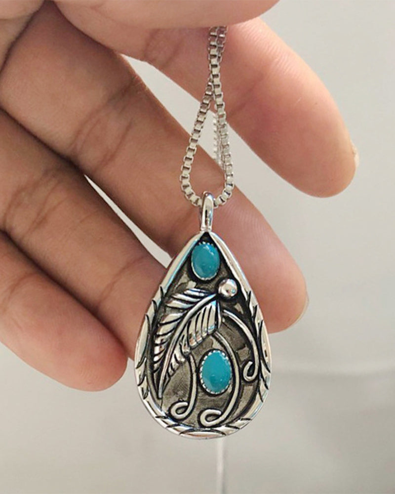 Collier pendentif vintage bohémien 0