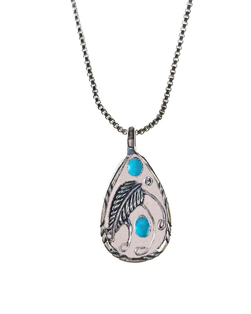 Collier pendentif vintage bohémien 3