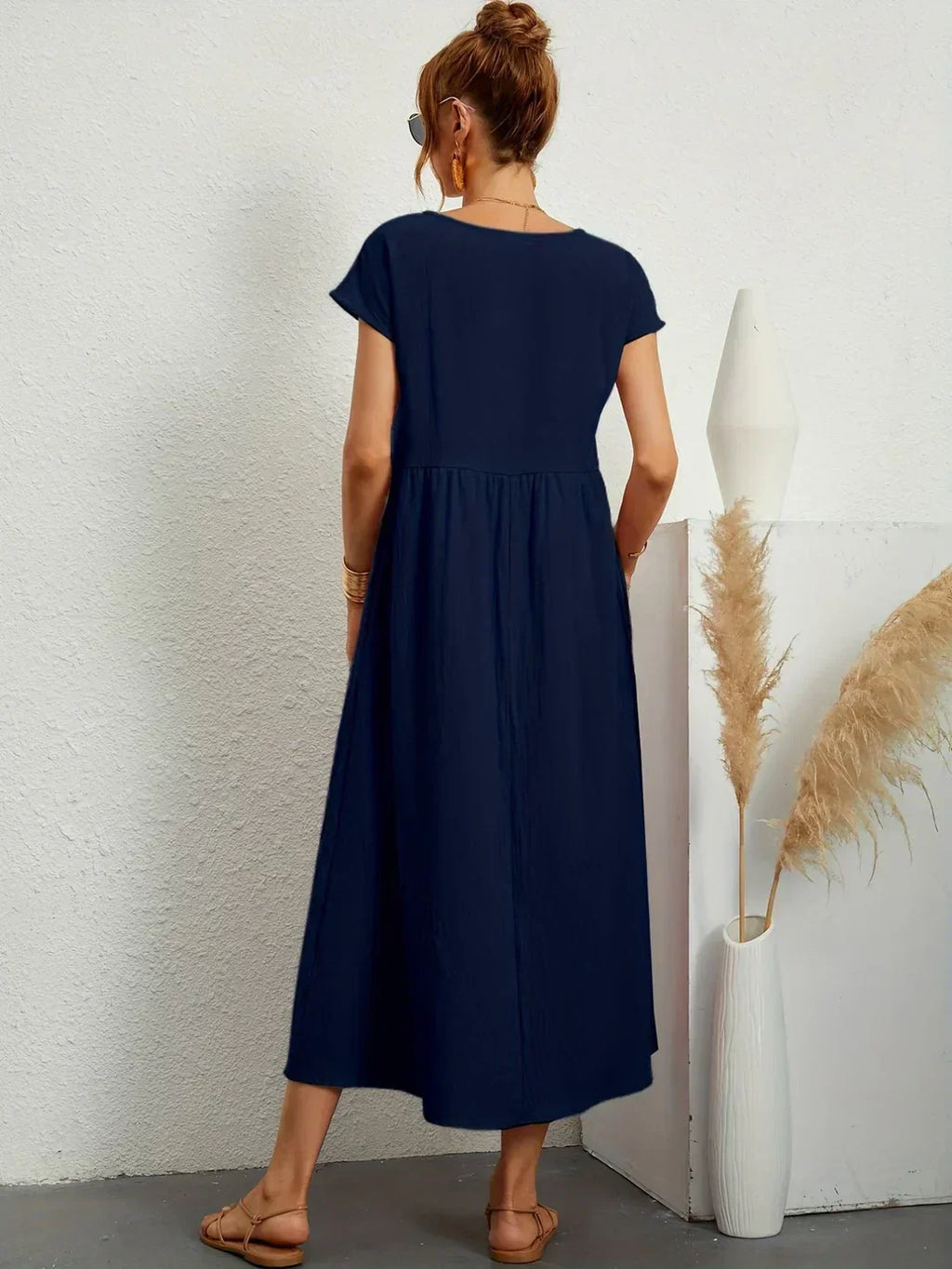 Gabriel — Robe midi fluide élégance intemporelle