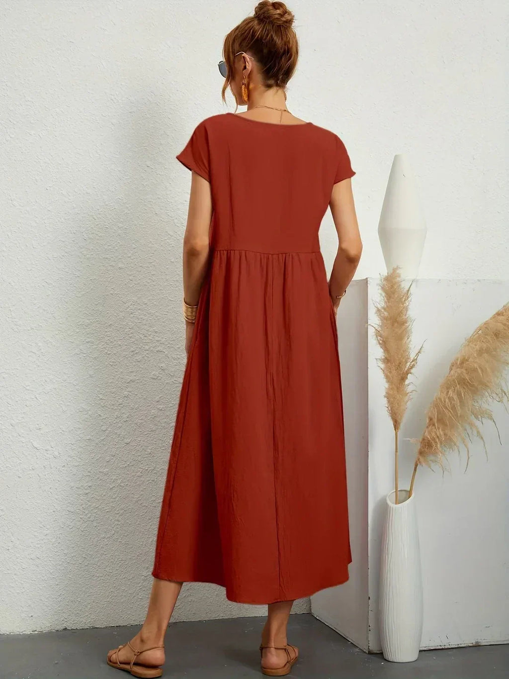 Gabriel — Robe midi fluide élégance intemporelle