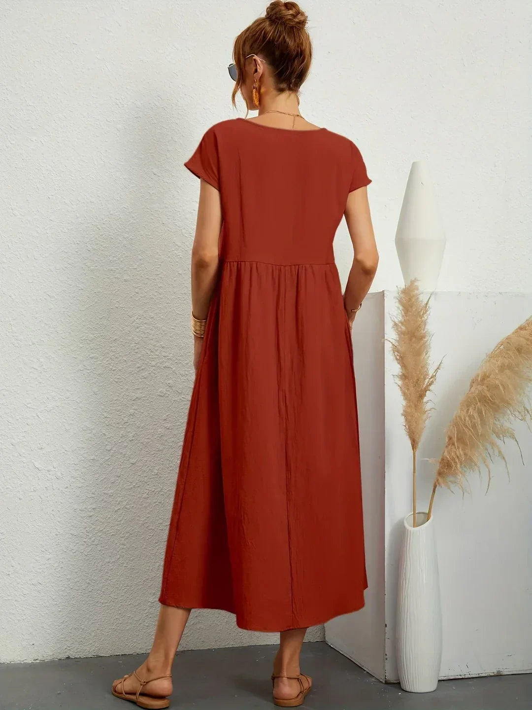 Gabriel — Robe midi fluide élégance intemporelle