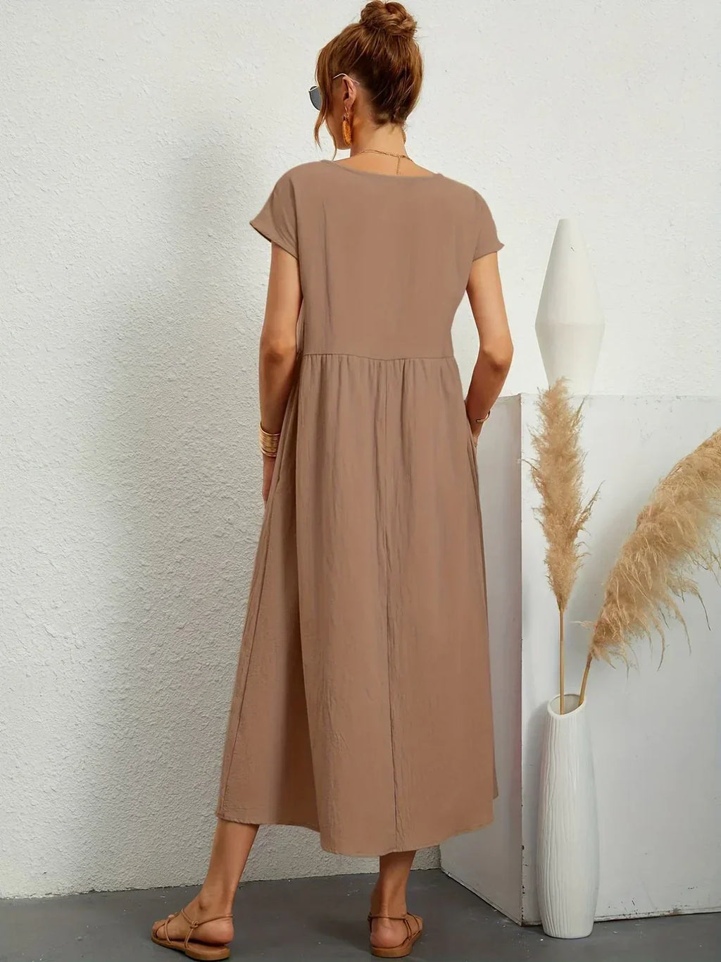 Gabriel — Robe midi fluide élégance intemporelle
