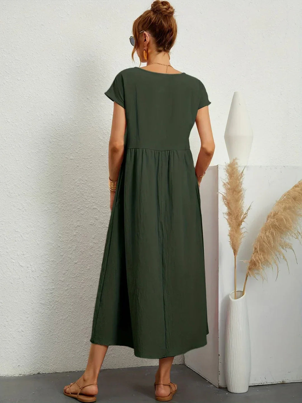 Gabriel — Robe midi fluide élégance intemporelle