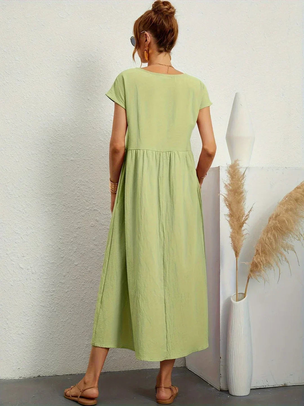 Gabriel — Robe midi fluide élégance intemporelle