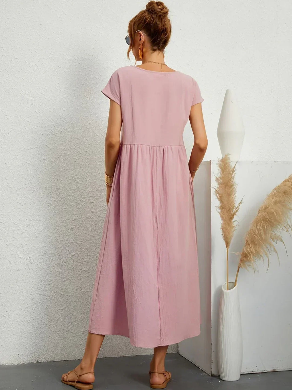 Gabriel — Robe midi fluide élégance intemporelle