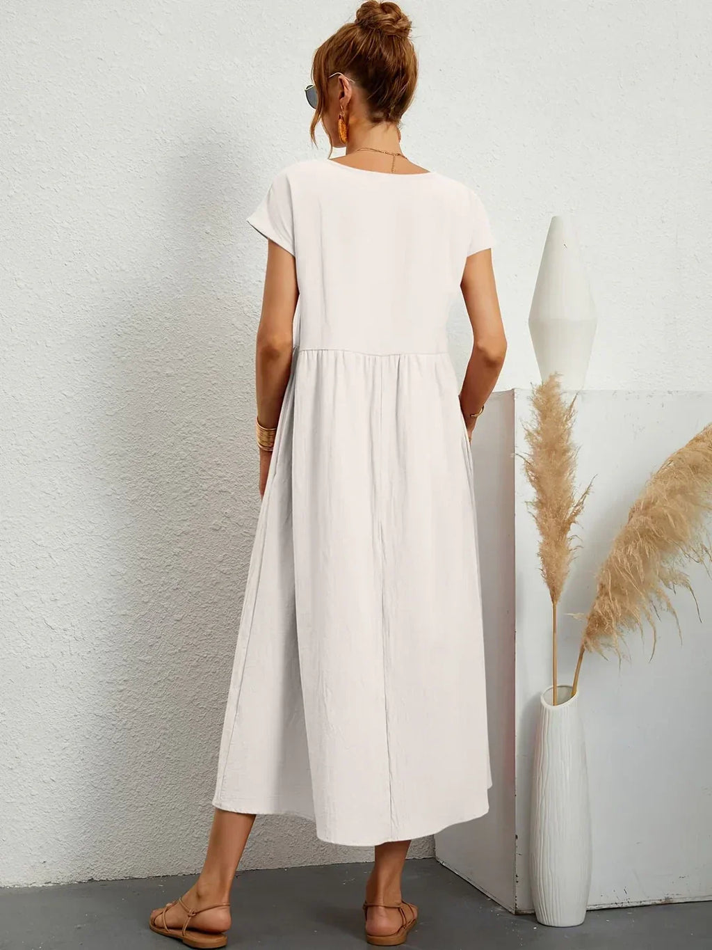 Gabriel — Robe midi fluide élégance intemporelle
