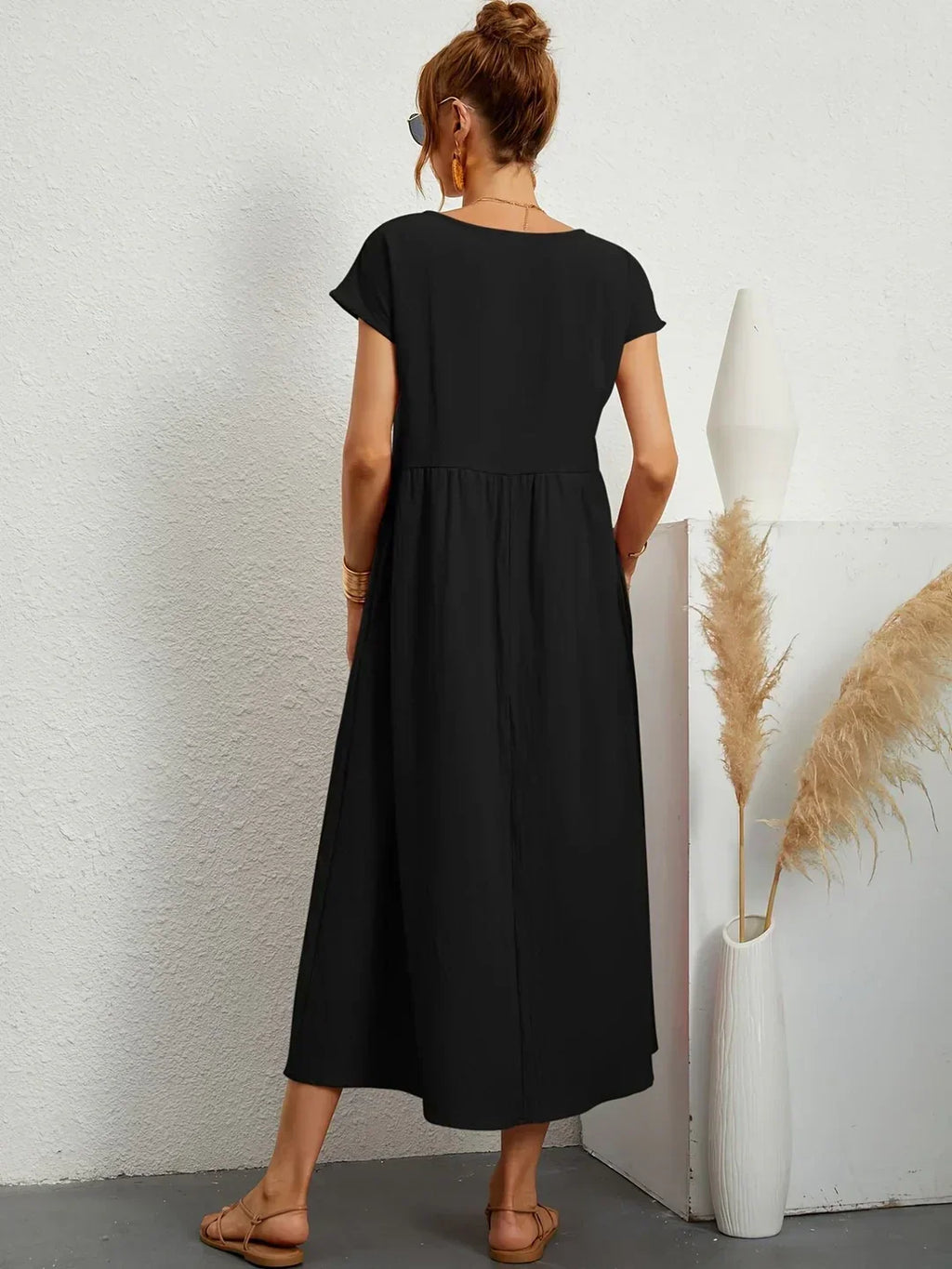 Gabriel — Robe midi fluide élégance intemporelle