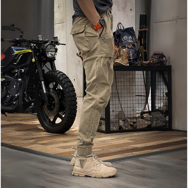 PIERRE - Pantalon Cargo Extensible en Spandex